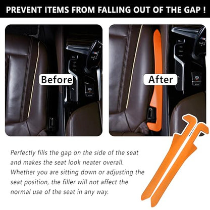 Car Seat Gap Filler 2 Pack (Orange/2pcs)