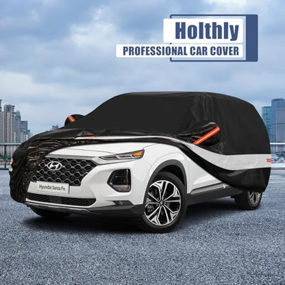 10 Layers SUV Car Cover Custom Fit for Hyundai Santa Fe (Black Gray / Custom Fit for Hyundai Santa Fe)