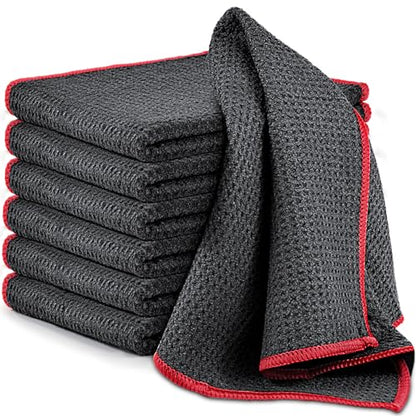 Glass Polishing Streak Free Miracle Cleaning Cloth (Grey-red)