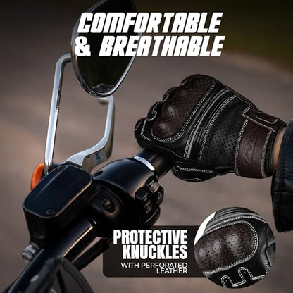 Motorcycle Gloves (Ninja Brown / X-Large)