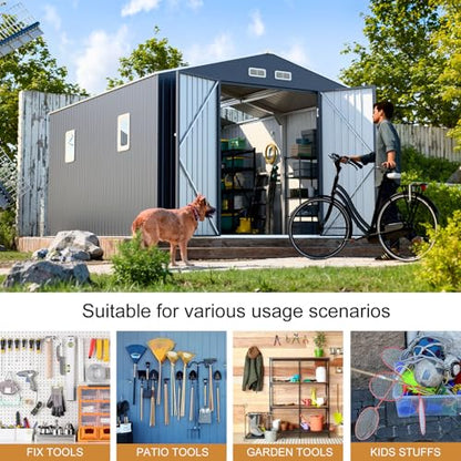 10x10 FT Metal Outdoor Storage Shed (10x10 FT)
