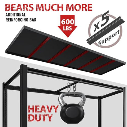 78" H Garage Shelving (5-Tier,55" W x 26" D x 78" H)