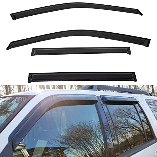 4pcs Window Visors Rain Guards for 2018 (2018-2022 Expedition)