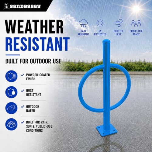Post and Ring Bike Rack (Blue)