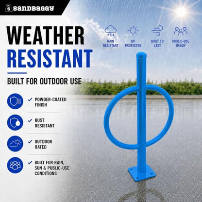 Post and Ring Bike Rack (Blue)