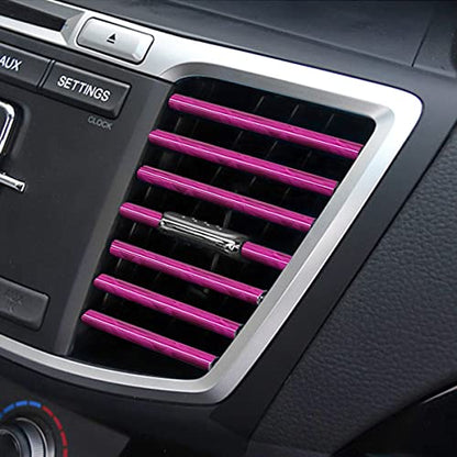 20PCS Bendable Car Air Vent Trim Strips (Ice Rose Red)