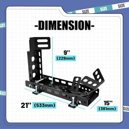Motorcycle Wheel Chock Trailer (Black 3000 lbs)