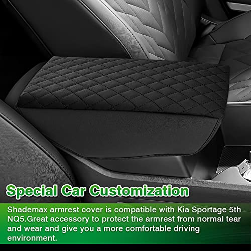 Custom for Center Console Cover Kia Sportage 2023 2024 2025 2026 Armrest Cover Center Console Cushion Pad PU Leather Armrest Seat Box Cover Protector Sportage Accessories Anti (Size for Kia Sportage 2023-2026)