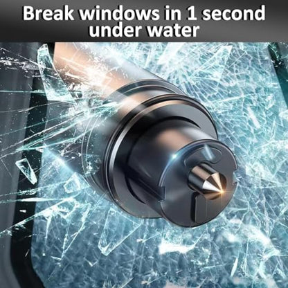 Safehammer 2026 Upgraded Safe Hammer Glass Breaker Under Water (Red & Black & Silver)