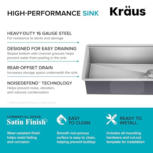Stainless Steel 32 in Undermount Kitchen Sink KWU110 (Stainless Steel / 32 Inch / Sink)