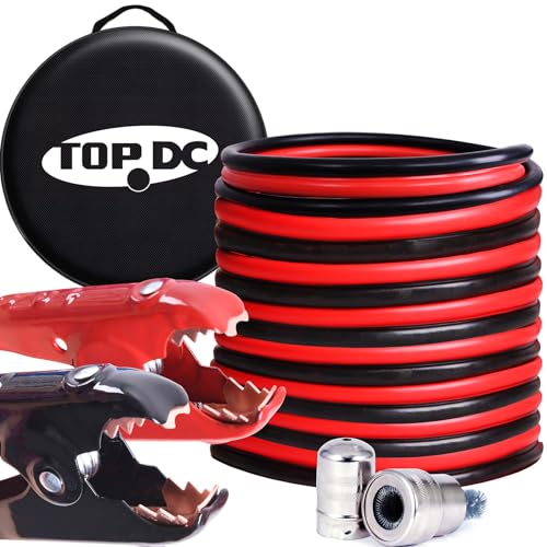 2 Gauge 20 Feet Heavy Duty Jumper Cables for Car (2 Gauge, (20FT) Standard Connector)