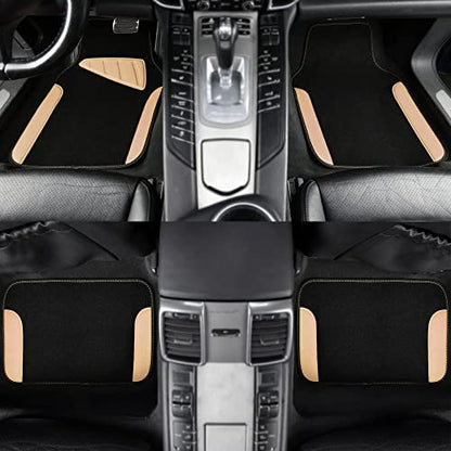 Waterproof Universal Fit Car Floor Mats (Beige)