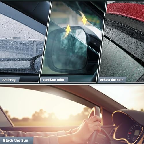 4PCS in Channel Window Rain Guards for 2021 (For 2021-2026 Grand Cherokee)