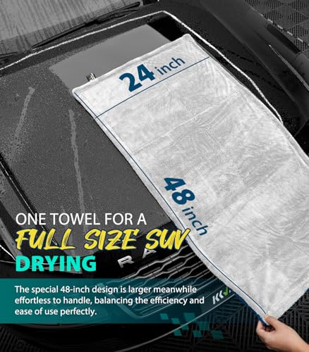 Full Sized SUV Drying Towel (Lightgrey-marineblue)
