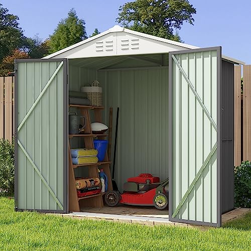 6x4 FT Outdoor Storage Shed (Gray / 6x4 FT)