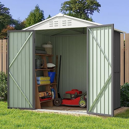6x4 FT Outdoor Storage Shed (Gray / 6x4 FT)