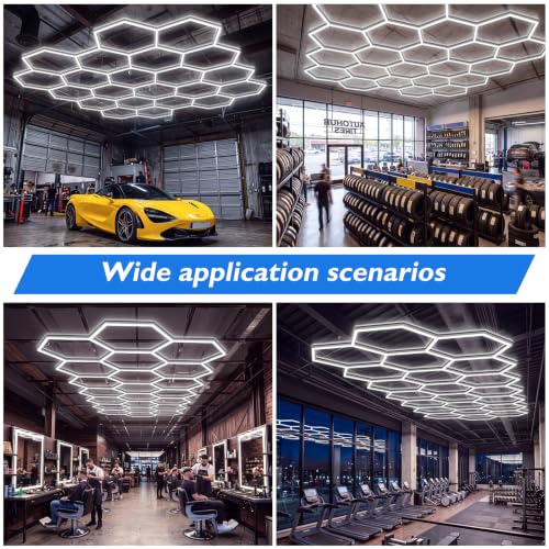 Hexagon Garage Lights 22 Girds (22-Girds / Non-Dimmable)