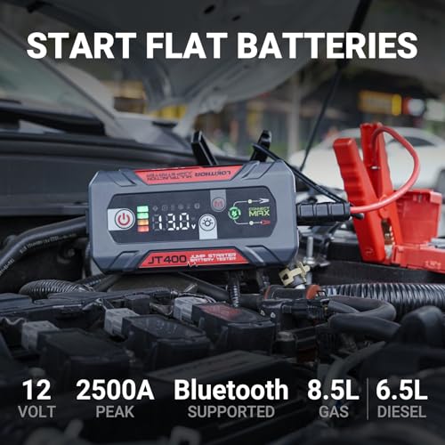 JT400 Jump Starter with Battery Tester (Red)