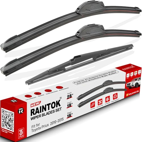 3 Pack Windshield Wiper Blades Replacement for Toyota Prius 2010 (26"/19"/16")