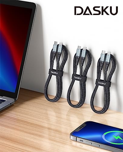 USB C to Lightning Cable [Apple MFi Certified] iPhone Charger 3FT (3FT / USB C / Black)
