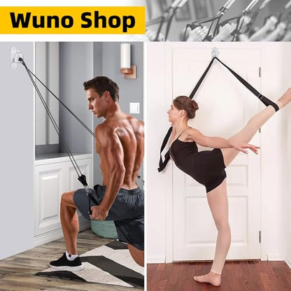 3 Pcs Resistance Band Wall Anchors System (Heart Hooks-White-3Pcs)