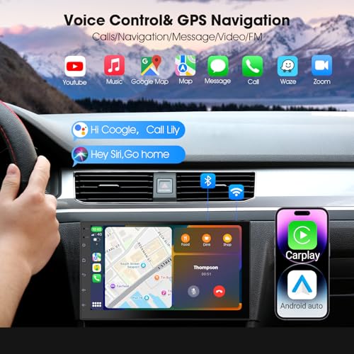 2 Din Car Radio with Wireless CarPlay & Android Auto (2+32GB No Camera)
