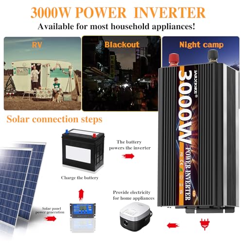 3000W Power Inverter 12V DC to AC 110V (12v-3000W)
