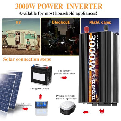 3000W Power Inverter 12V DC to AC 110V (12v-3000W)