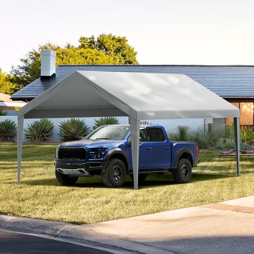 Carport Replacement Canopy Cover 12 x 20 ft (Gray / 12x20ft)