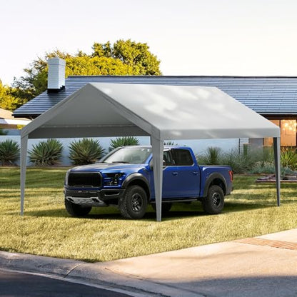Carport Replacement Canopy Cover 12 x 20 ft (Gray / 12x20ft)