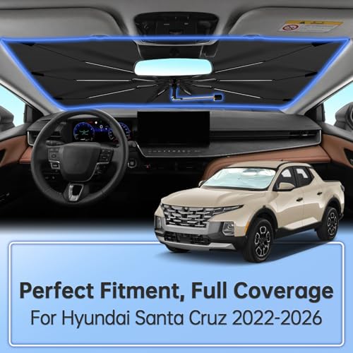 Windshield Sun Shade Umbrella for Hyundai Santa Cruz 2022 (for Hyundai Santa Cruz 2022-2026)