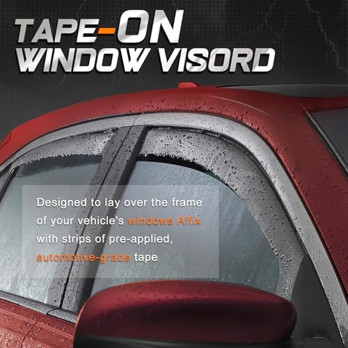 4PCS Tape On Window Visors for 2002 (02-10 Explorer/Mountaineer/Aviator)