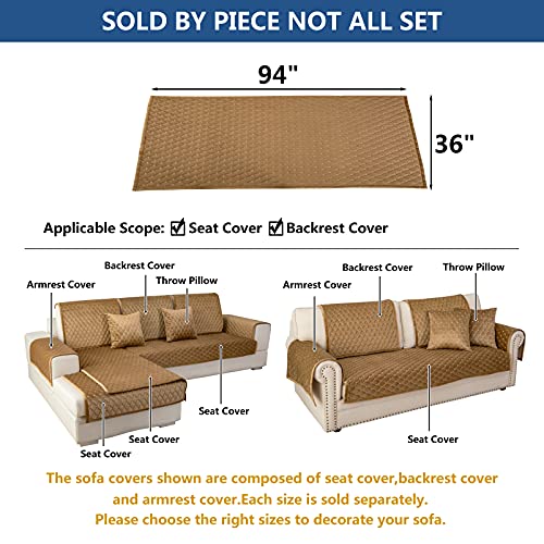 Couch Cover Sectional Couch Covers (36''x94''/Rectangular / Coffee)