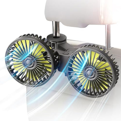 Car Fan for Backseat (Yellow)