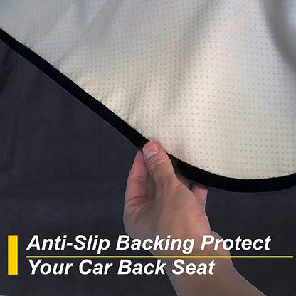 Back Seat Cover for Car Trucks Van SUV (Rear Bench Seat Towel / Black)