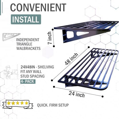 Garage Shelving Wall Mounted (Color-size / 2X16 ft)
