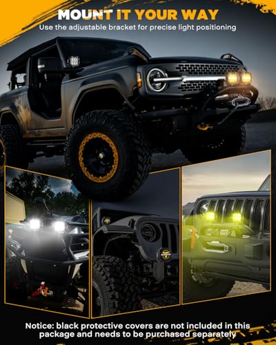 XP Ultra Series 5 Inch LED Offroad Lights Amber White LED Pods (5" XP-Ultra Amber White DRL Combo Lights)