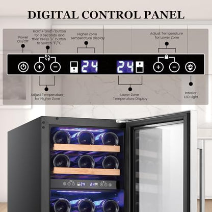 Wine Fridge Dual Zone (Silver)