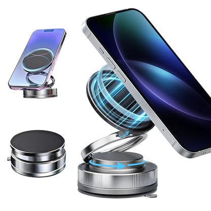 2026 Upgraded Magnetic Car Phone Holder for Magsafe (E. T28-Black Base)