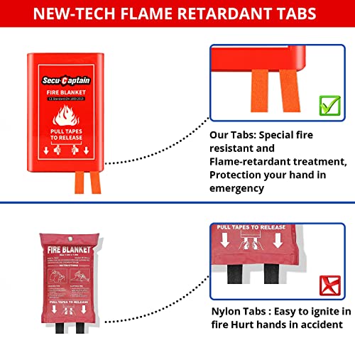 Emergency Fire Blanket for Home and Kitchen (40"x40")