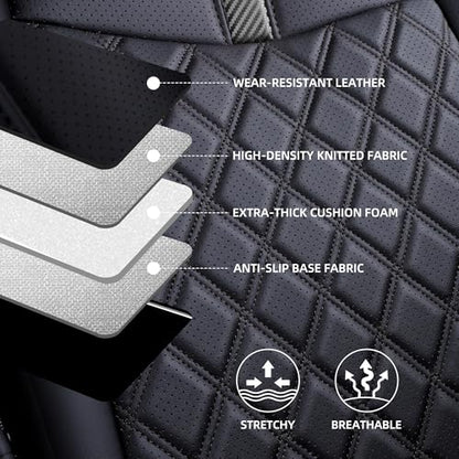 Custom RAV4 Seat Covers for 2019 (Black Sport / 2019-2025 RAV4 Gas)