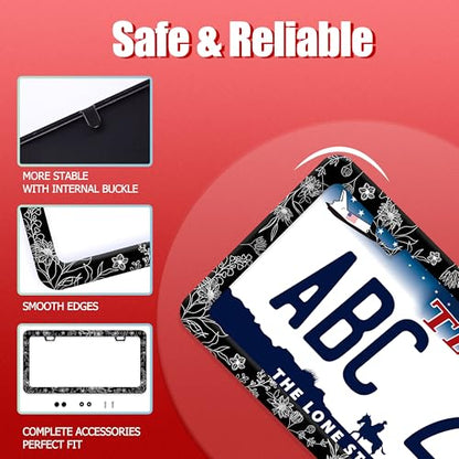 Line Art Flowers License Plate Frame Beautiful Floral License Plate Frames (Line Art Flowers)