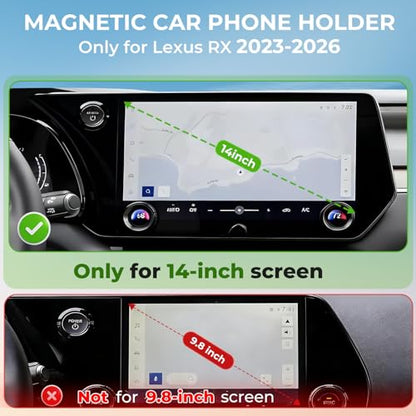Car Phone Holder for Lexus RX RX350 (Fit for 2023-2026 RX, 14-Inch)