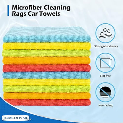 Microfiber Towels for Cars (Assorted / 24 Pack)