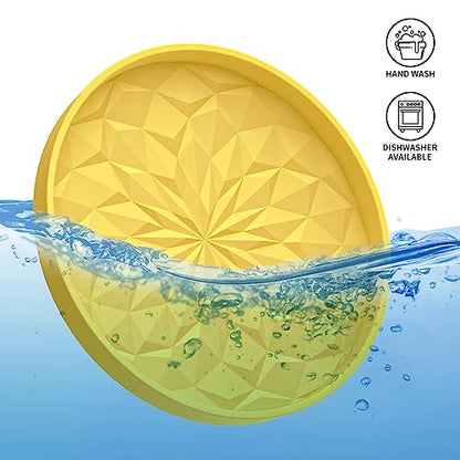 Car Coasters for Cup Holders [4 Pack] (4 Pack-yellow)