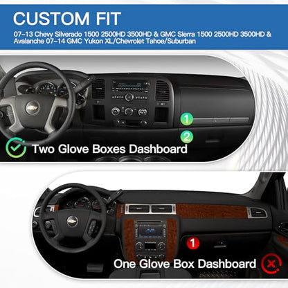 Black Dash Cover for 2007 (Silverado 07-13(black))