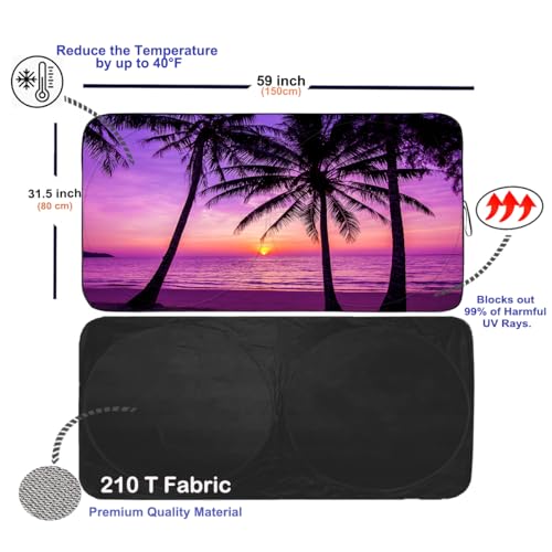 Windshield Sun Shade (Sunset Purple / Standard)