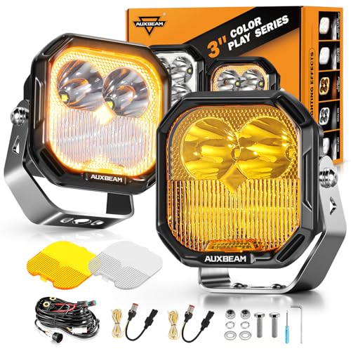 Color Play Series 3 Inch LED Pod Light Off (Color Play 3 Inch Amber/White Combo & DRL)