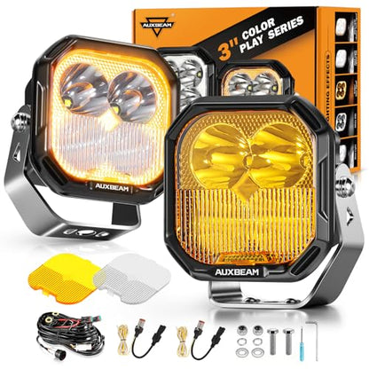 Color Play Series 3 Inch LED Pod Light Off (Color Play 3 Inch Amber/White Combo & DRL)