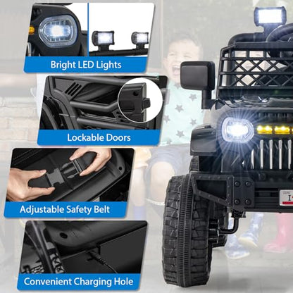 Kids Ride On Truck (Black / 37" × 24.5" × 25.5'')
